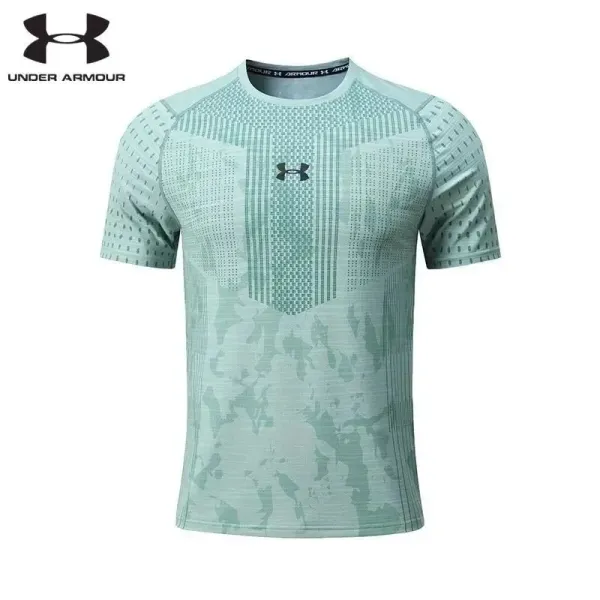 Under Armour HeatGear Tech Mesh Mint Green Performance T-Shirt - 1