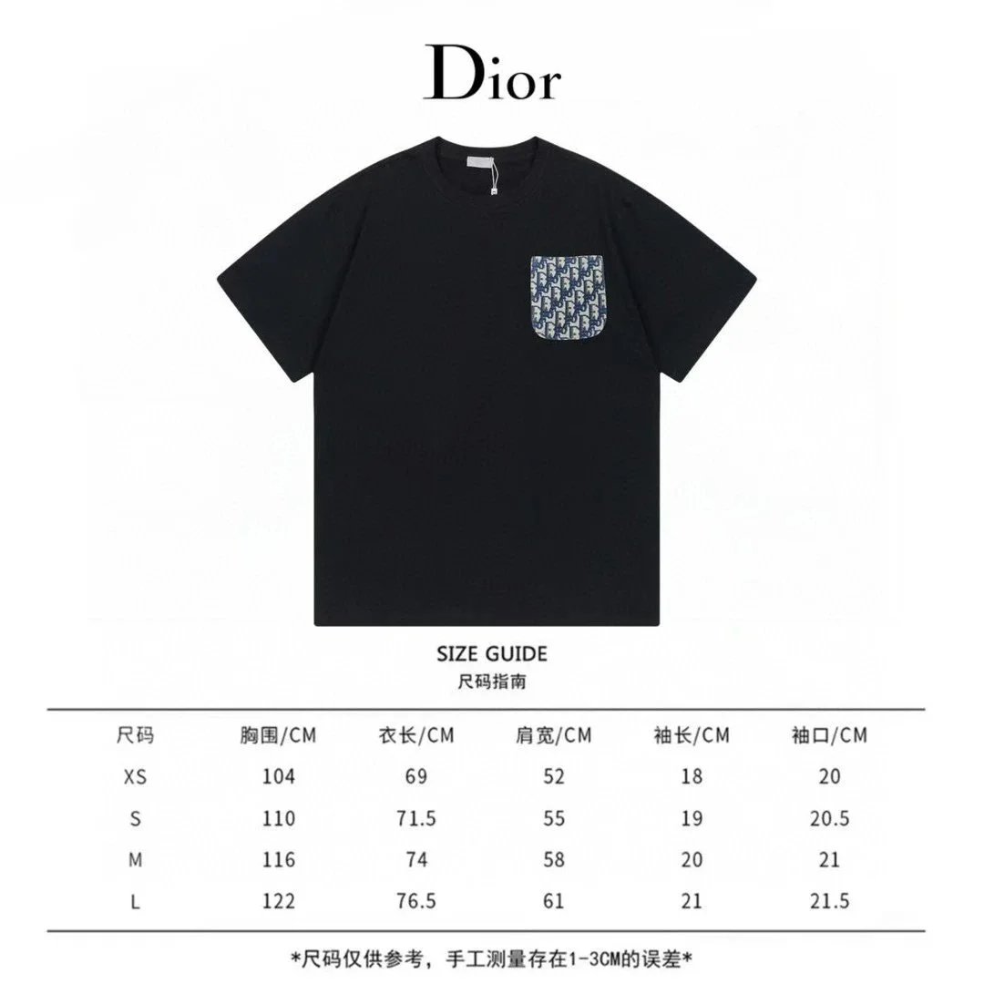 Dior Oblique Logo Embroidered White T-Shirt - 6