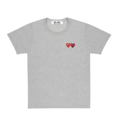 Comme des Garçons Play Heart Logo Gray T-Shirt - 1