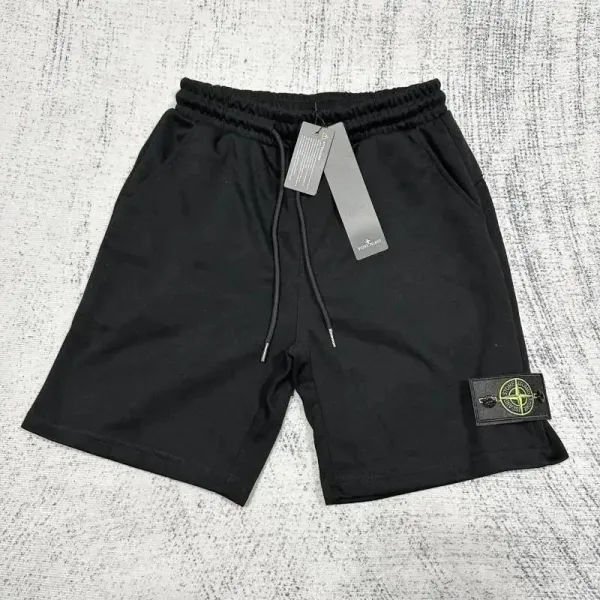Stone Island Compass Patch Shorts Black - 1