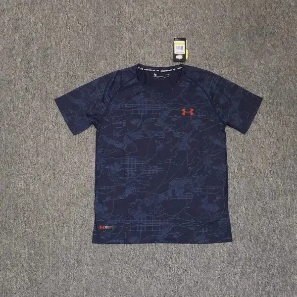 Under Armour HeatGear Camo Navy T-Shirt - 1