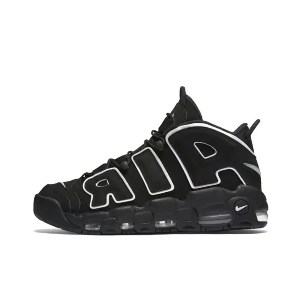 Nike Air More Uptempo Black White Sneakers - 1
