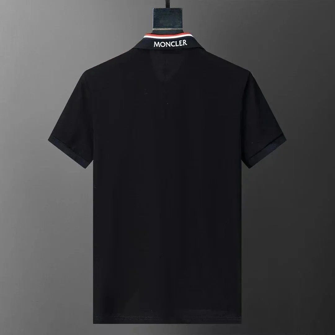 Moncler Logo Collar Black Polo - 10