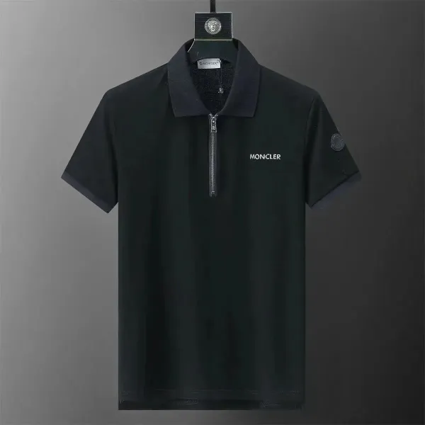 Moncler Half-Zip Polo Black - 1