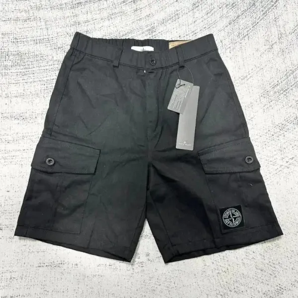 Stone Island Cargo Shorts Black - 1