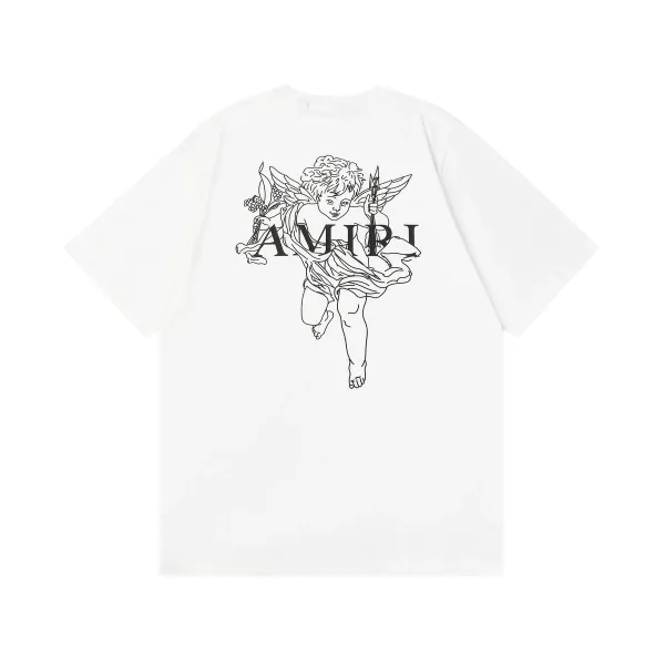 Amiri Cherub Print White T-Shirt - 1
