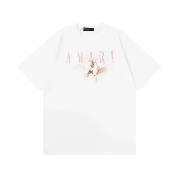 Amiri Dove Print White T-Shirt - 1