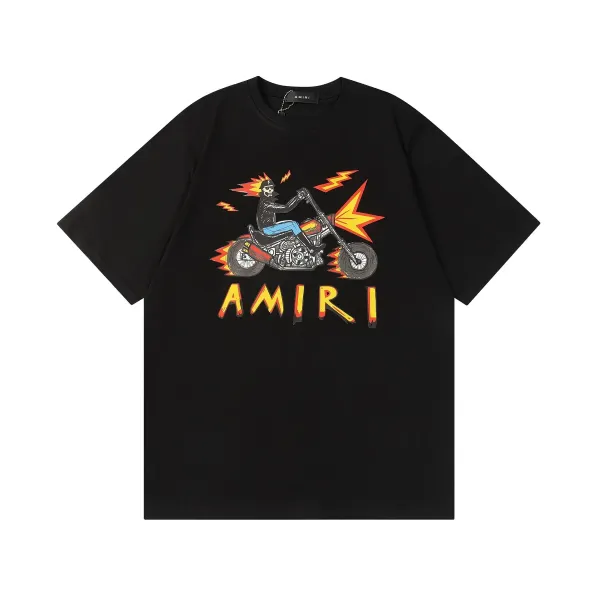 Amiri Skull Rider Graphic Black T-Shirt - 1