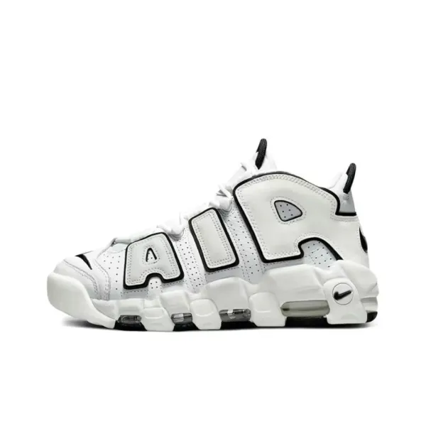 Nike Air More Uptempo White Black Sneakers - 1