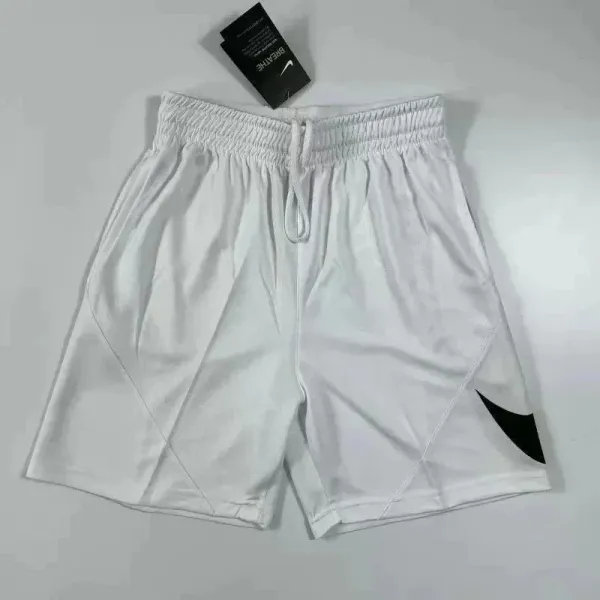 Nike Breathe Shorts White with Black Swoosh - 1