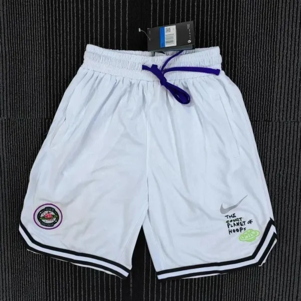 Nike x NBA 'Planet of Hoops' White Basketball Shorts - 1