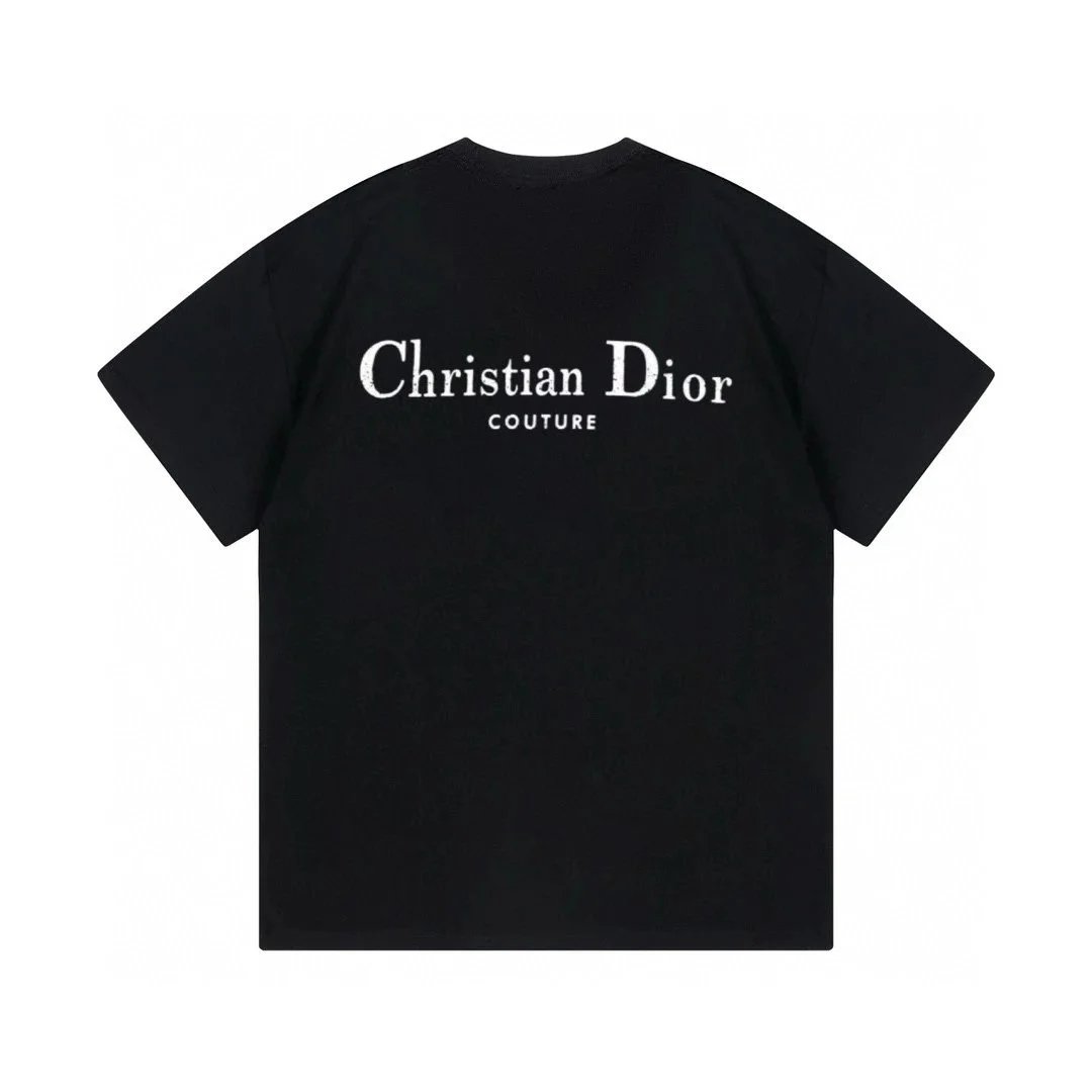 Dior Oblique Logo Embroidered White T-Shirt - 8