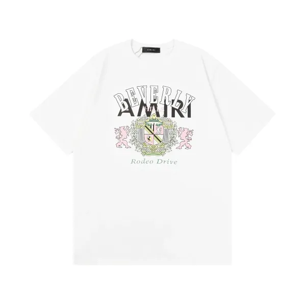 Amiri Beverly Hills Crest White T-Shirt - 1