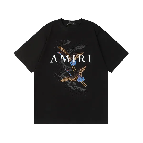 Amiri Crane Print Black T-Shirt - 1