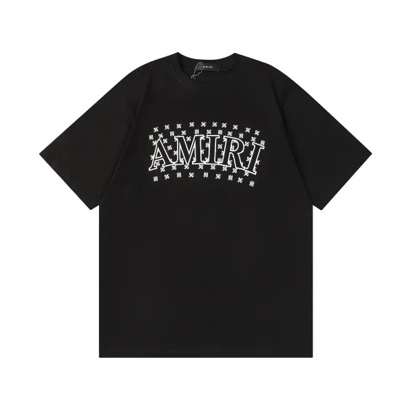 Amiri Logo Arch Print Black T-Shirt - 1