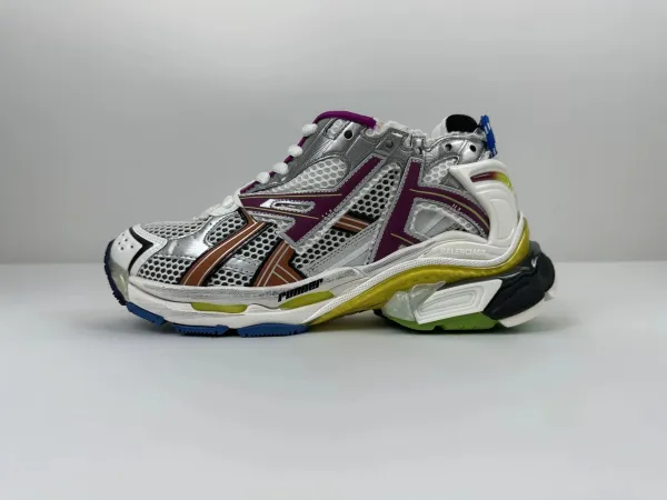 Balenciaga x Asics Runner Silver Purple Multicolor Sneakers - 1