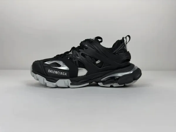 Balenciaga Track 2 Black Silver Chunky Sneakers - 1