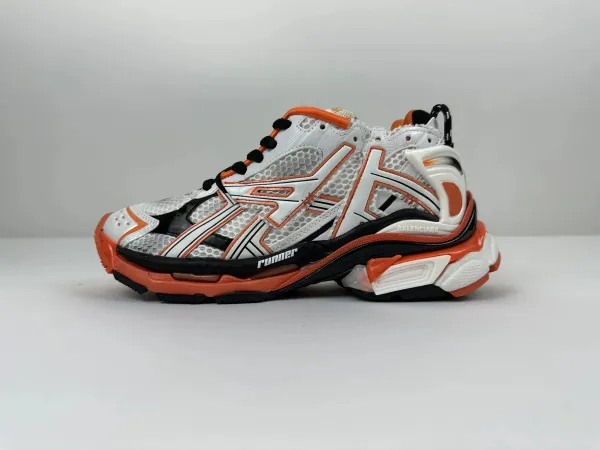 Balenciaga Runner Orange White Black Sneakers - 1