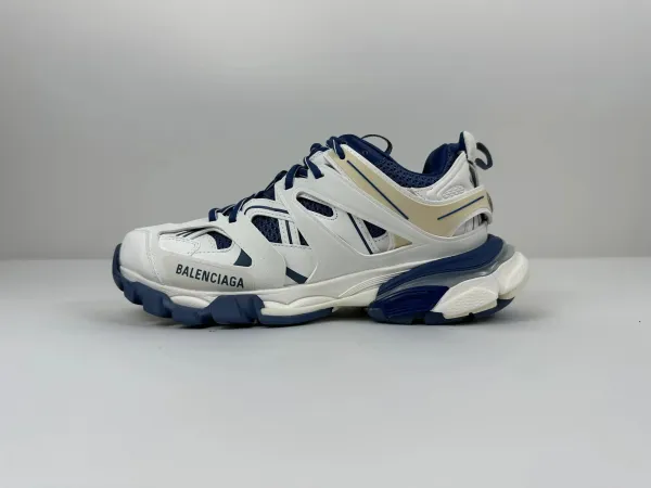 Balenciaga Track 2 White Navy Beige Chunky Sneakers - 1