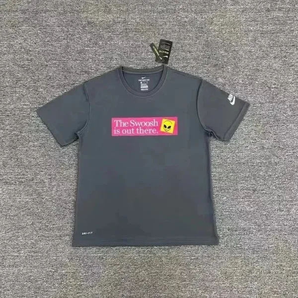 Nike Dri-FIT The Swoosh Is Out There Graphic T-Shirt Gray - 1