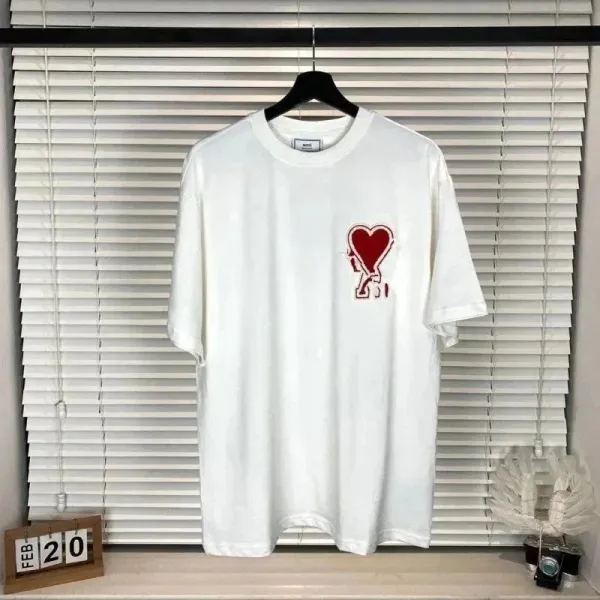 Play Comme des Garçons Heart Logo White T-Shirt - 1