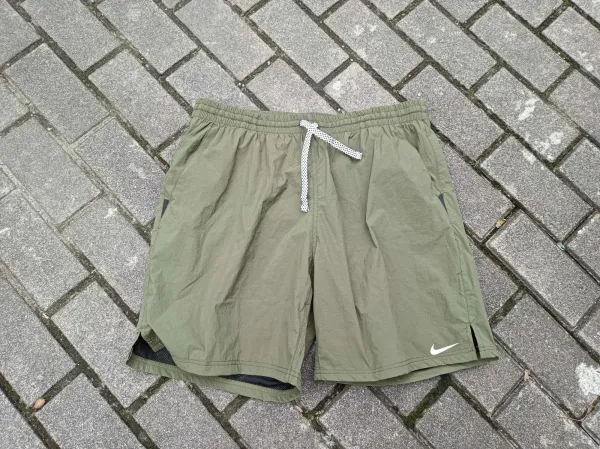 Nike Running Shorts Olive Green Activewear Shorts - 1