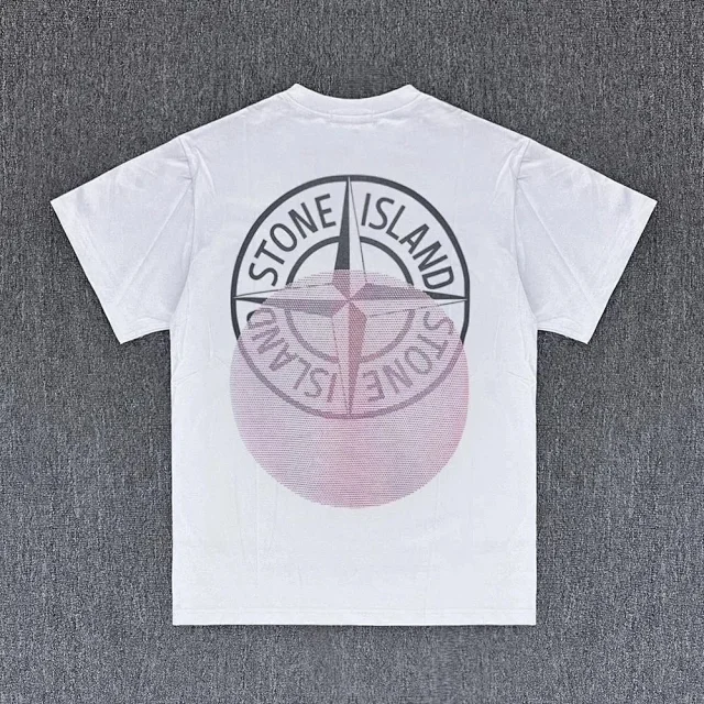 Stone Island T-Shirts Short-Sleeve Compass Logo Print product detail image 1