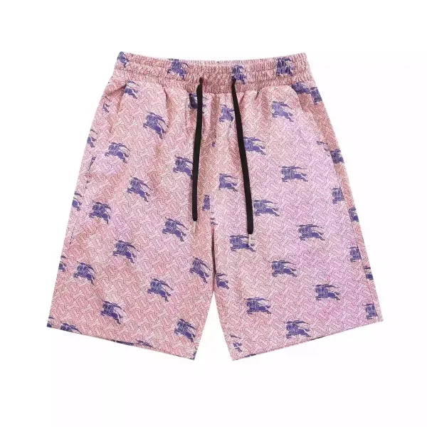 Burberry Monogram Equestrian Print Pink Shorts - 1