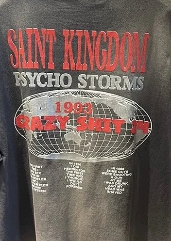 Saint Tears Saint Kingdom Graphic T-Shirt Black - 7