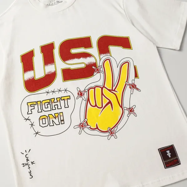 Travis Scott x USC Fight On! Graphic T-Shirt White - 6