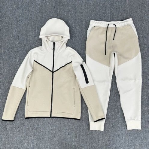 Nike Tech Fleece Hoodie and Joggers Set Black/Gray Tracksuit - 13