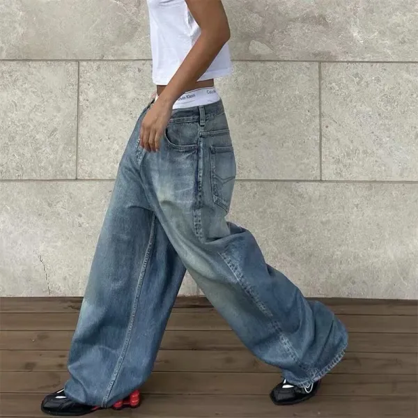 Gallery Dept. Graffiti Print Wide-Leg Pants Black - 13