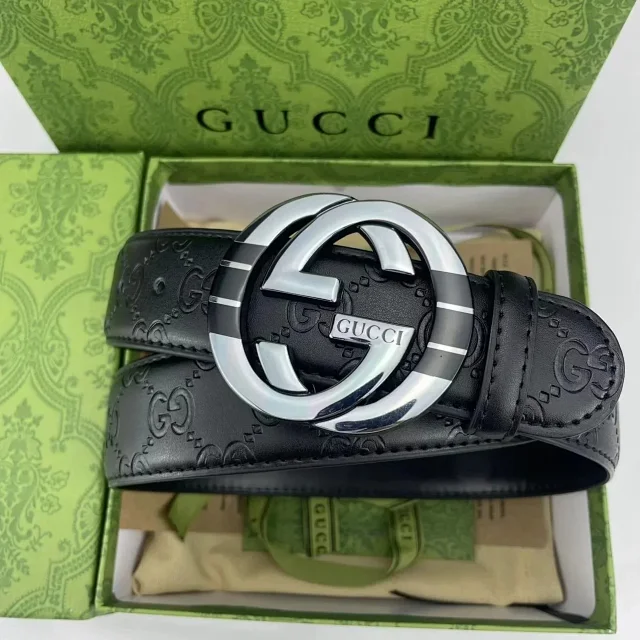 Burberry Belts B Monogram Buckle Check-Pattern Belt product detail image 7