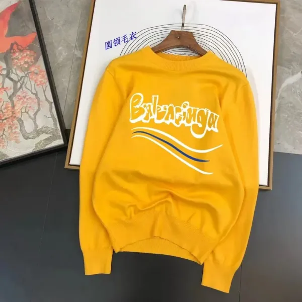 Balenciaga Logo Knit Sweater Royal Blue - 3