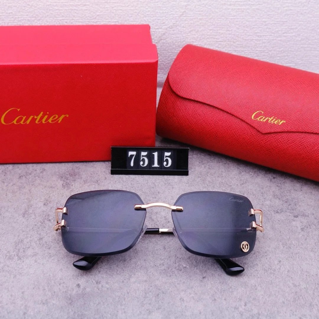 Cartier Santos de Cartier Aviator Gradient Brown Sunglasses Eyewear - 3