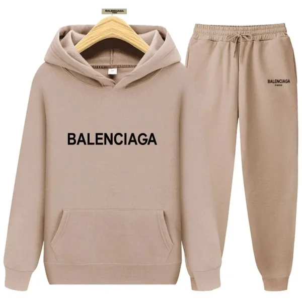 Balenciaga Logo Hoodie and Sweatpants Set Gray - 29