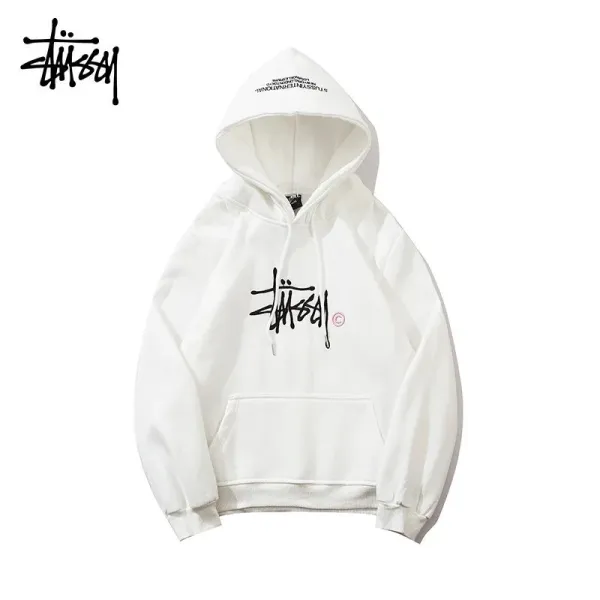 Stussy Classic Logo Hoodie White - 1