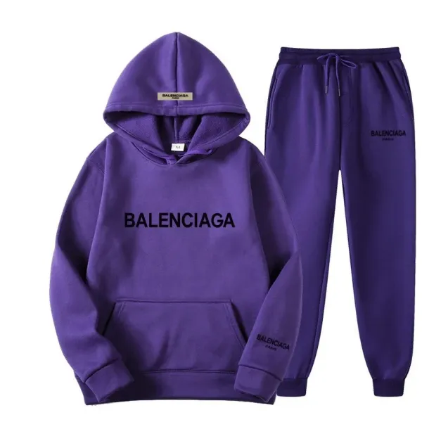Balenciaga Logo Hoodie and Sweatpants Set Gray - 27