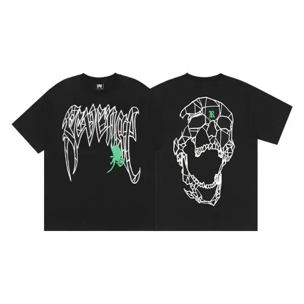 Revenge Skull Graphic Black T-Shirt - 1