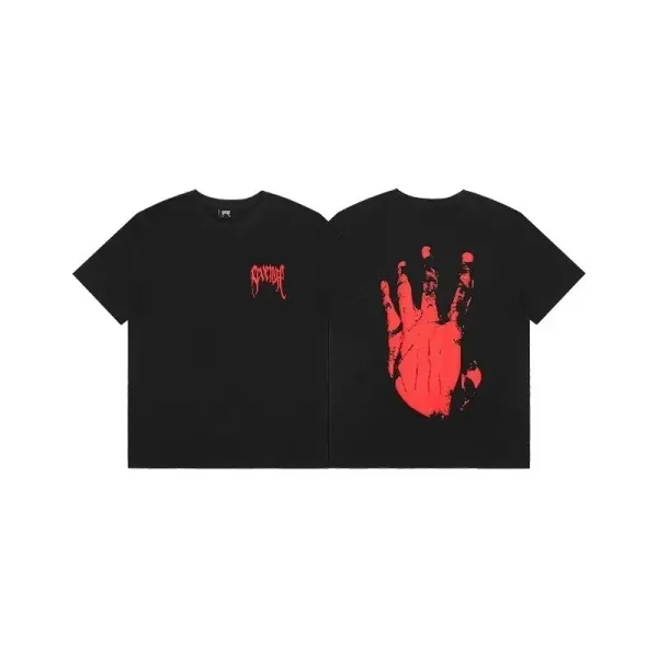 Revenge Blood Hand Print Black T-Shirt - 1