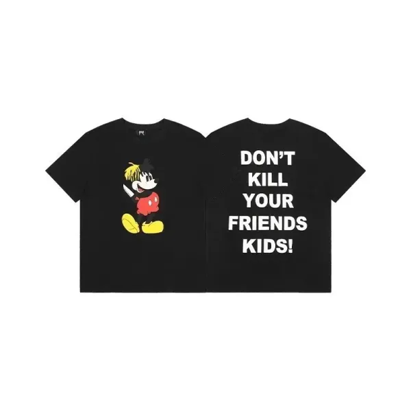 Design Mickey x XXXTentacion 'Don't Kill Your Friends Kids' Black T-Shirt - 1