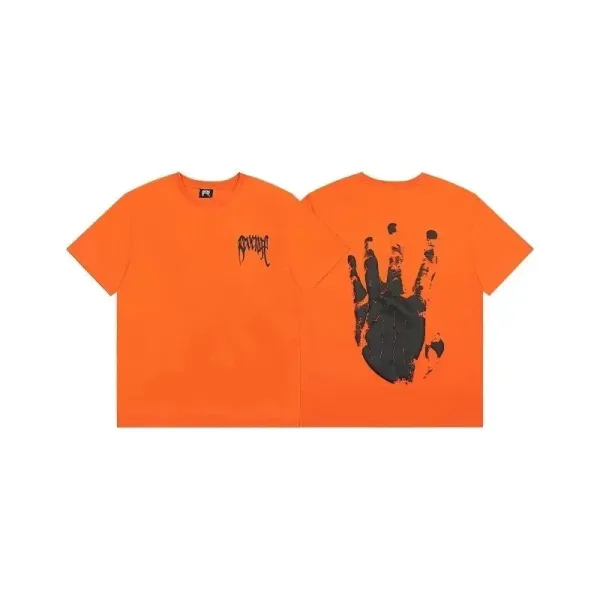Revenge Handprint Orange T-Shirt - 1