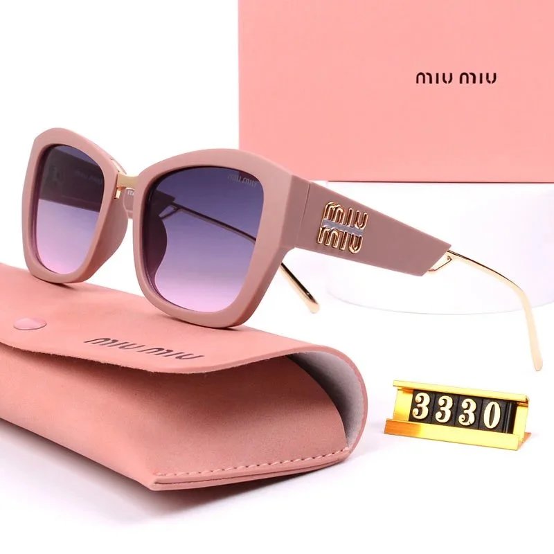 Miu Miu Oversized Cat-Eye White Sunglasses with Gold Logo Temples - 7