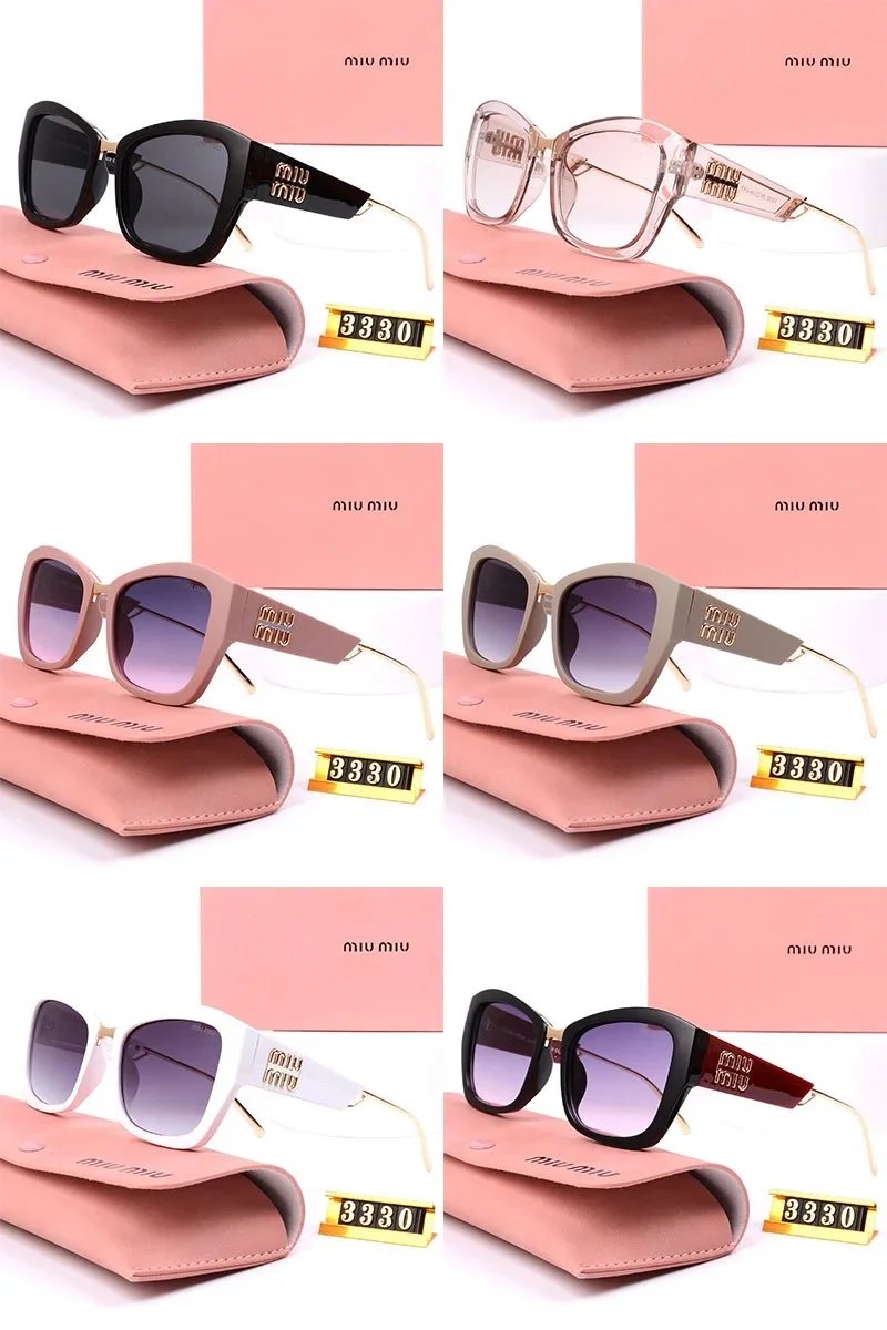 Miu Miu Oversized Cat-Eye White Sunglasses with Gold Logo Temples - 2
