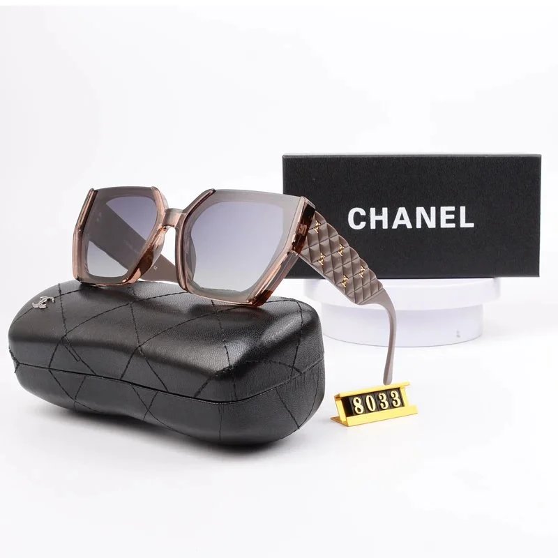 Chanel Eyewear Oversized square sunglasses with interlocking CC temple logo — 14