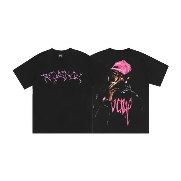 Revenge Revenge Graphic Print Black T-Shirt - 1