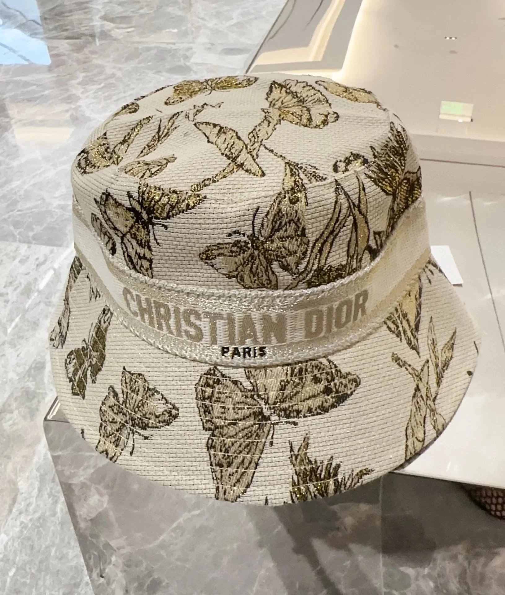 Prada Logo-Embellished Distressed White Bucket Hat - 2