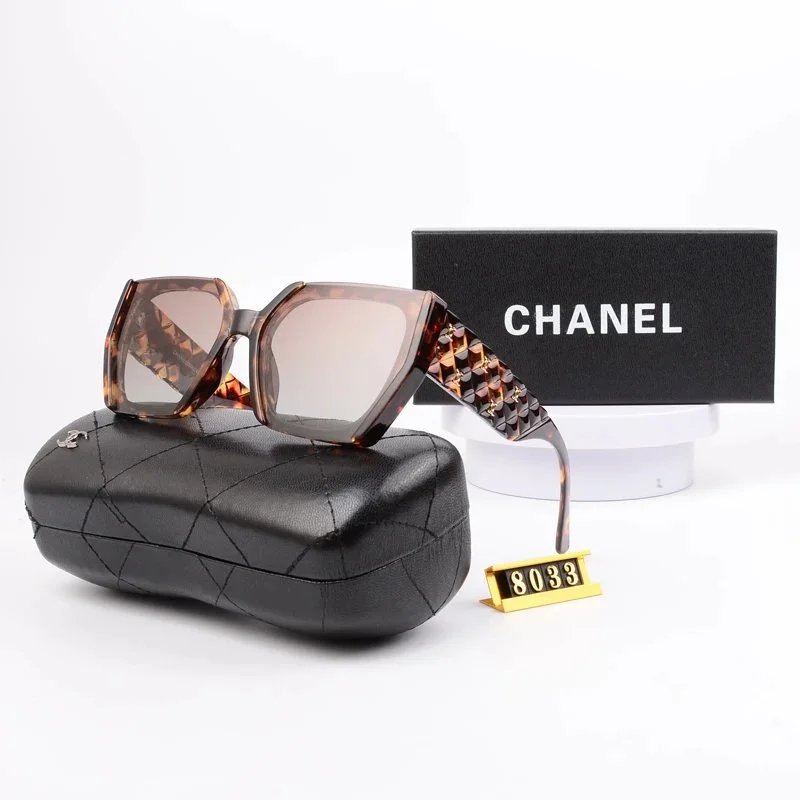 Chanel Eyewear Oversized square sunglasses with interlocking CC temple logo — 16