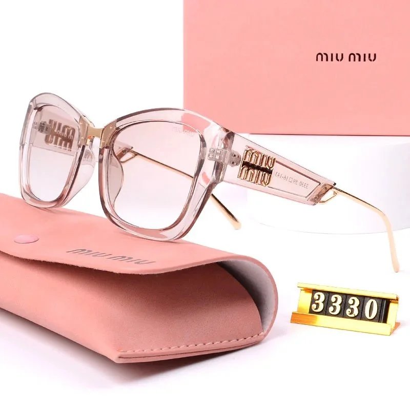 Miu Miu Oversized Cat-Eye White Sunglasses with Gold Logo Temples - 8