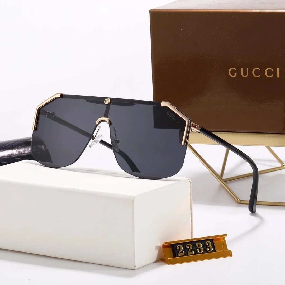 Gucci GG0941S Shield Sunglasses Red Gradient Gold Frame - 6